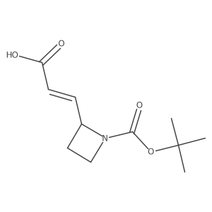 (2E)-3-{1-[(tert-butoxy)carbonyl]azetidin-2-yl}prop-2-enoic acid结构式