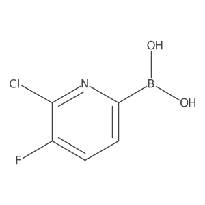 (6-Chloro-5-fluoropyridin-2-YL)boronic acid Structure