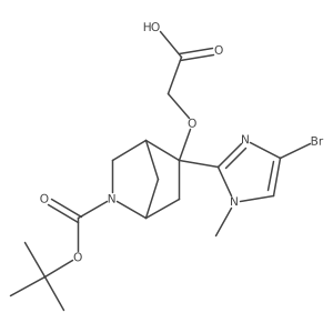 2-{[5-(4-bromo-1-methyl-1H-imidazol-2-yl)-2-[(tert-butoxy)carbonyl]-2-azabicyclo[2.2.1]heptan-5-yl]oxy}acetic acid Structure