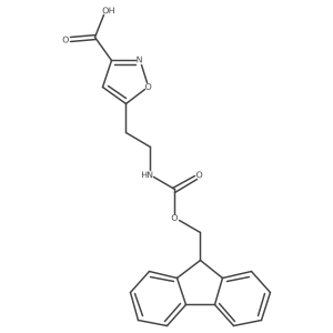5-[2-(9H-Fluoren-9-ylmethoxycarbonylamino)ethyl]-1,2-oxazole-3-carboxylic acid结构式