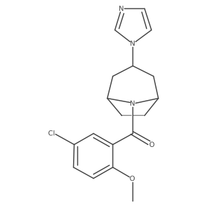 ((1R,5S)-3-(1H-imidazol-1-yl)-8-azabicyclo[3.2.1]octan-8-yl)(5-chloro-2-methoxyphenyl)methanone Structure