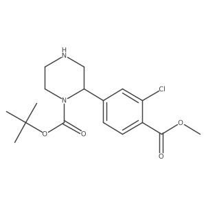 tert-Butyl 2-(3-chloro-4-(methoxycarbonyl)phenyl)piperazine-1-carboxylate Structure