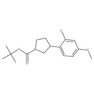 1-Boc-3-(2-fluoro-4-methoxyphenyl)pyrrolidine Structure