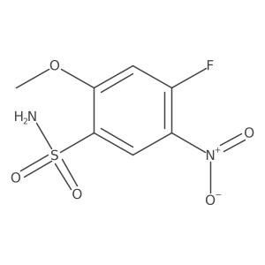4-Fluoro-2-methoxy-5-nitrobenzene-1-sulfonamide结构式