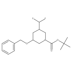 Tert-butyl 3-(benzyloxy)-5-(difluoromethyl)piperidine-1-carboxylate结构式