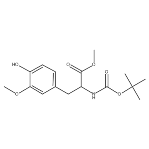 Methyl 2-{[(tert-butoxy)carbonyl]amino}-3-(4-hydroxy-3-methoxyphenyl)propanoate Structure