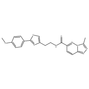 N-{2-[2-(4-methoxyphenyl)-1,3-thiazol-4-yl]ethyl}-3-methyl-[1,2,4]triazolo[4,3-b]pyridazine-6-carboxamide结构式