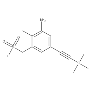 {3-Amino-2-methyl-5-[2-(trimethylsilyl)ethynyl]phenyl}methanesulfonyl fluoride结构式