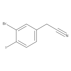 3-Bromo-4-iodophenylacetonitrile结构式