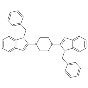1,4-Bis(1-benzylbenzimidazol-2-yl)piperazine结构式
