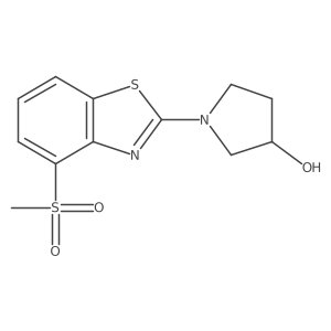 1-(4-Methanesulfonyl-1,3-benzothiazol-2-yl)pyrrolidin-3-ol结构式