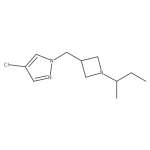 1-{[1-(butan-2-yl)azetidin-3-yl]methyl}-4-chloro-1H-pyrazole结构式
