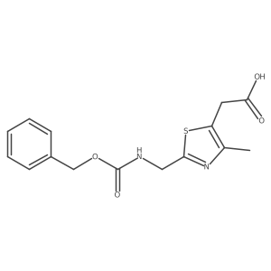 2-[2-({[(Benzyloxy)carbonyl]amino}methyl)-4-methyl-1,3-thiazol-5-yl]acetic acid Structure