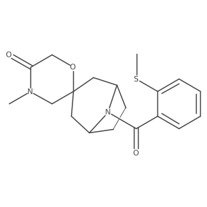 4'-Methyl-8-[2-(methylsulfanyl)benzoyl]-8-azaspiro[bicyclo[3.2.1]octane-3,2'-morpholin]-5'-one结构式