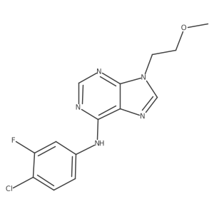 N-(4-chloro-3-fluorophenyl)-9-(2-methoxyethyl)-9H-purin-6-amine Structure