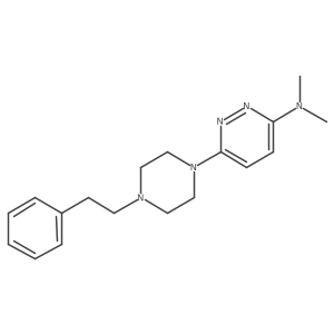 N,N-dimethyl-6-[4-(2-phenylethyl)piperazin-1-yl]pyridazin-3-amine结构式