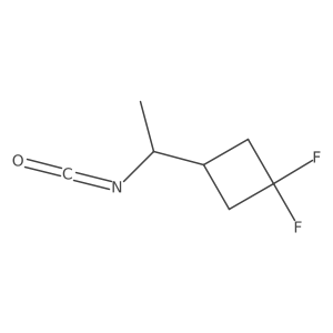 1,1-Difluoro-3-(1-isocyanatoethyl)cyclobutane结构式