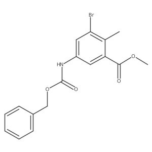 Methyl 5-{[(benzyloxy)carbonyl]amino}-3-bromo-2-methylbenzoate Structure