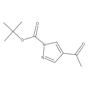 tert-butyl 4-acetyl-1H-pyrazole-1-carboxylate结构式