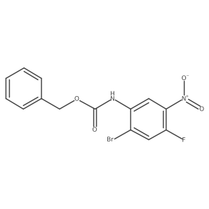 benzyl N-(2-bromo-4-fluoro-5-nitrophenyl)carbamate结构式