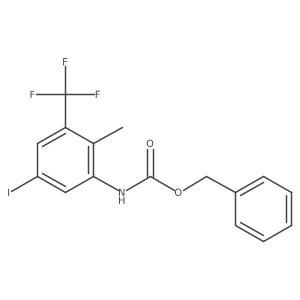 benzyl N-[5-iodo-2-methyl-3-(trifluoromethyl)phenyl]carbamate Structure