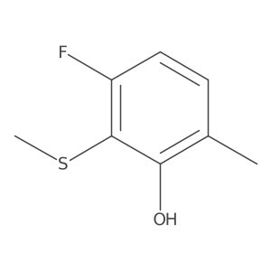3-Fluoro-6-methyl-2-(methylthio)phenol Structure