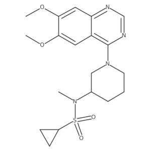 N-[1-(6,7-dimethoxyquinazolin-4-yl)piperidin-3-yl]-N-methylcyclopropanesulfonamide结构式