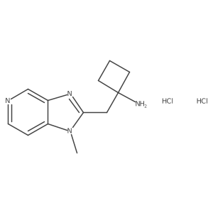 1-({1-methyl-1H-imidazo[4,5-c]pyridin-2-yl}methyl)cyclobutan-1-amine dihydrochloride Structure