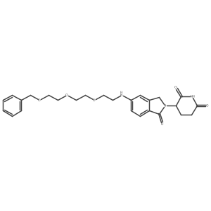 3-[5-[2-[2-(2-Benzyloxyethoxy)ethoxy]ethylamino]-1-oxo-isoindolin-2-yl]piperidine-2,6-dione Structure