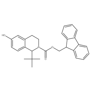 (9H-fluoren-9-yl)methyl 1-tert-butyl-6-hydroxy-1,2,3,4-tetrahydroisoquinoline-2-carboxylate结构式