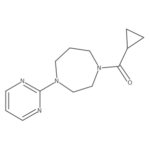 1-Cyclopropanecarbonyl-4-(pyrimidin-2-yl)-1,4-diazepane结构式