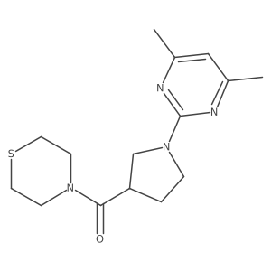 4-[1-(4,6-Dimethylpyrimidin-2-yl)pyrrolidine-3-carbonyl]thiomorpholine Structure