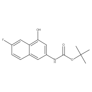 tert-Butyl (6-fluoro-4-hydroxynaphthalen-2-yl)carbamate Structure
