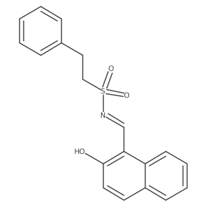 N-[(E)-(2-hydroxy-1-naphthyl)methylidene]-2-phenylethanesulfonamide结构式
