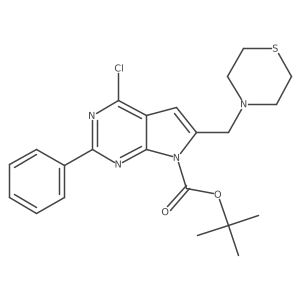 Tert-butyl 4-chloro-2-phenyl-6-(thiomorpholin-4-ylmethyl)pyrrolo[2,3-d]pyrimidine-7-carboxylate Structure