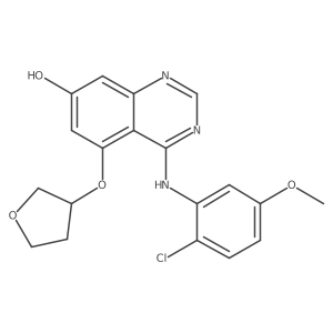 4-(2-Chloro-5-methoxyanilino)-7-hydroxy-5-tetrahydrofuran-3-yloxyquinazoline Structure