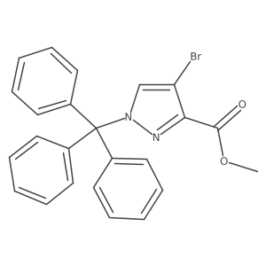 Methyl 4-bromo-1-trityl-1H-pyrazole-3-carboxylate Structure