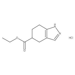 Ethyl 4,5,6,7-tetrahydro-1H-indazole-5-carboxylate hydrochloride pound 1:x pound(c)结构式