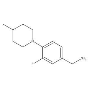 3-Fluoro-4-(4-methyl-1-piperidinyl)benzylamine Structure