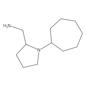 1-Cycloheptyl-2-pyrrolidinemethanamine结构式