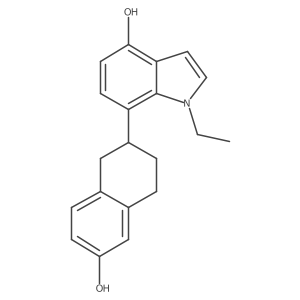 1-Ethyl-7-(6-hydroxy-1,2,3,4-tetrahydronaphthalen-2-yl)-1H-indol-4-ol结构式