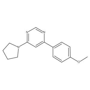 4-(4-Methoxyphenyl)-6-(pyrrolidin-1-yl)pyrimidine Structure