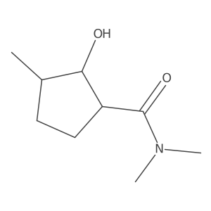 2-Hydroxy-N,N,3-trimethylcyclopentanecarboxamide结构式