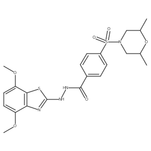 N'-(4,7-dimethoxybenzo[d]thiazol-2-yl)-4-((2,6-dimethylmorpholino)sulfonyl)benzohydrazide结构式