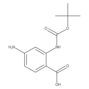 Benzoic acid,4-amino-2-[[(1,1-dimethylethoxy)carbonyl]amino]-结构式