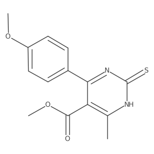 Methyl 4-(4-methoxyphenyl)-6-methyl-2-thioxo-1,2-dihydropyrimidine-5-carboxylate Structure