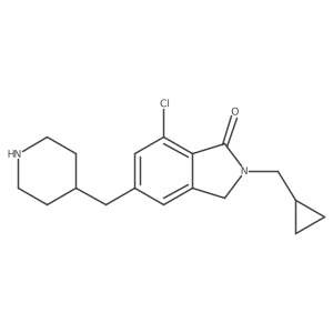 7-Chloro-2-(cyclopropylmethyl)-2,3-dihydro-5-(4-piperidinylmethyl)-1h-isoindol-1-one结构式