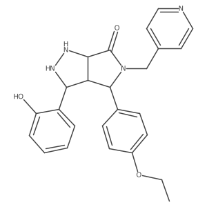 4-(4-Ethoxyphenyl)-3-(2-hydroxyphenyl)-5-(pyridin-4-ylmethyl)-1,2,3,3a,4,6a-hexahydropyrrolo[3,4-c]pyrazol-6-one结构式