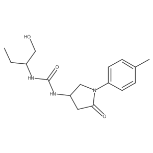 1-(1-Hydroxybutan-2-yl)-3-(5-oxo-1-(p-tolyl)pyrrolidin-3-yl)urea结构式