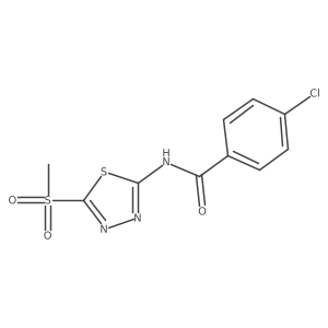 4-chloro-N-[5-(methylsulfonyl)-1,3,4-thiadiazol-2-yl]benzamide Structure